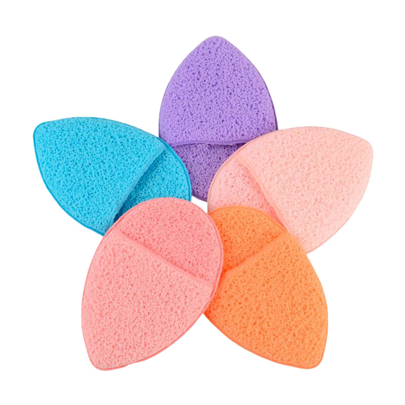 Спонж для обличчя Cosmo Shop Colour Mix пористий, з кишенькою, 10*6.5 см, 5 шт (CS085)